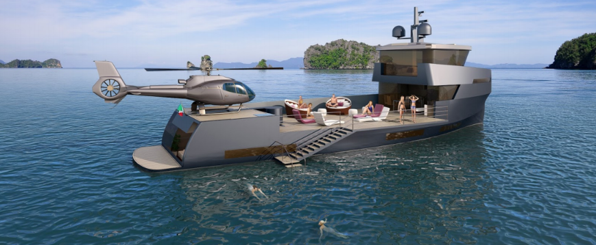 Naucrates 85, la barca appoggio “trasformista”
