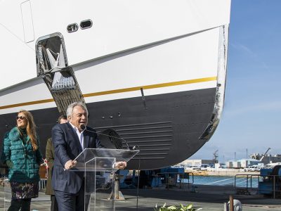 Il Benetti FB273 scende in acqua a Livorno