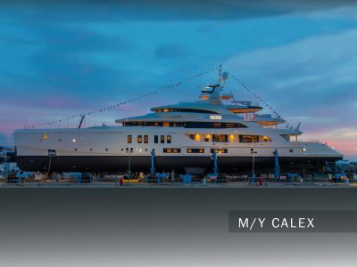Il M/Y Calex di Benetti scende in acqua a Livorno
