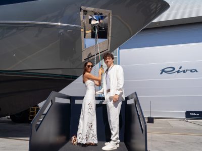 Il Riva 102 Corsaro Super a Charles Leclerc